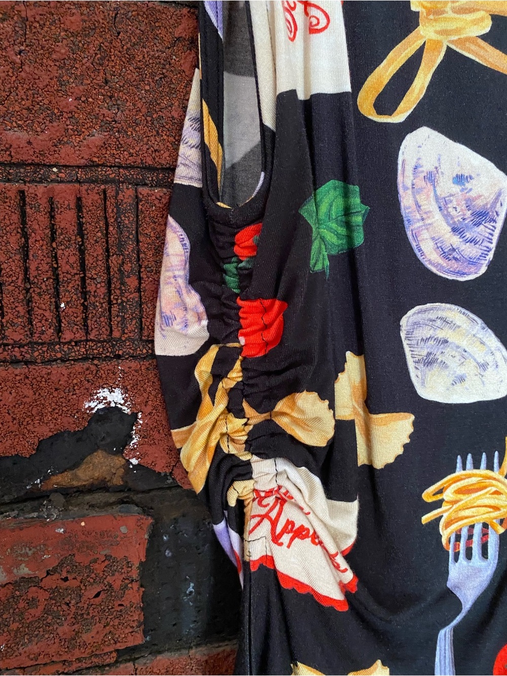 Lisa Says Gah Women’s Black Tank and Skort ~ Buon Appetito Print, Size Small - Picture 9 of 15